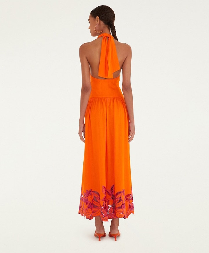Dames jurk oranje