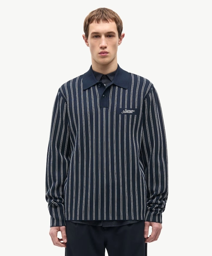 Heren polo blauw