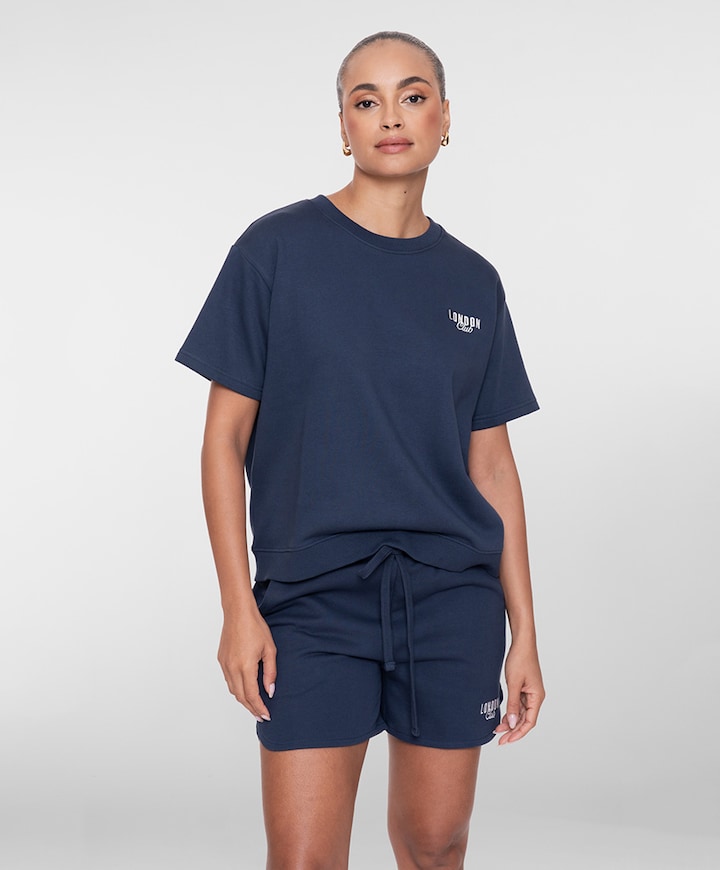 Shorts sweat dames korte broek blauw