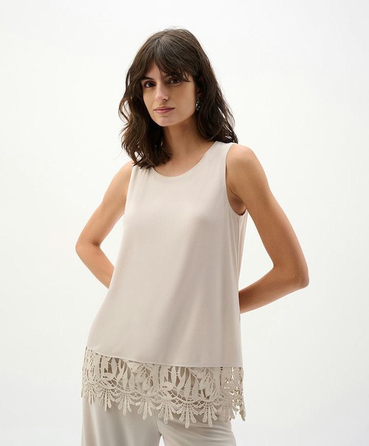 Dames top beige