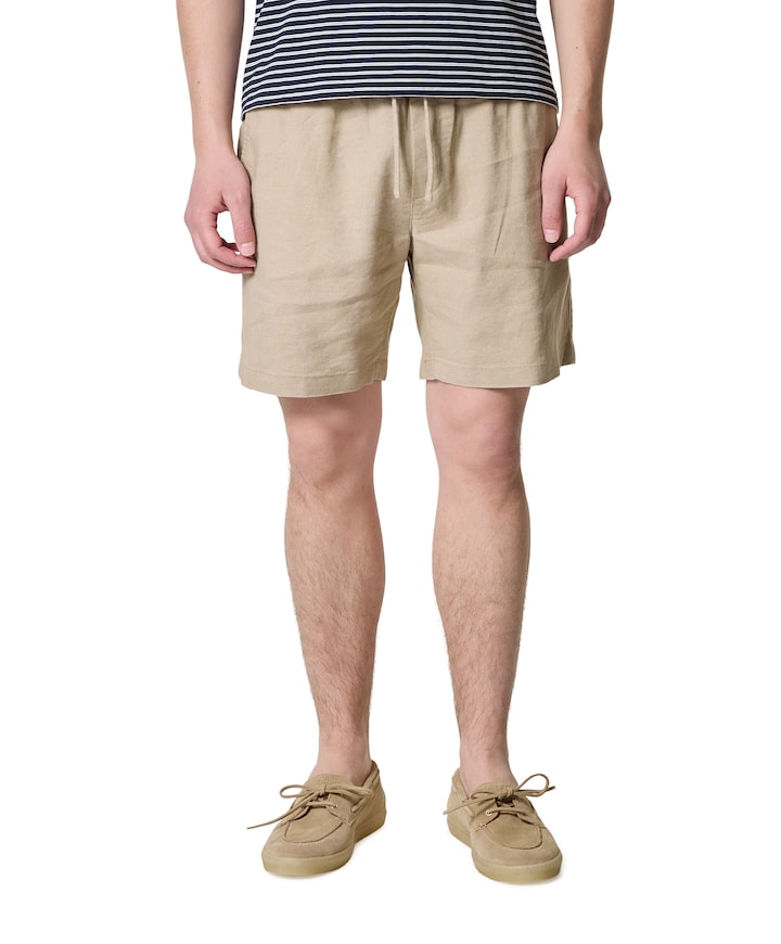 DOVER 8 PO SORONA LINEN 2/2 heren korte broek beige