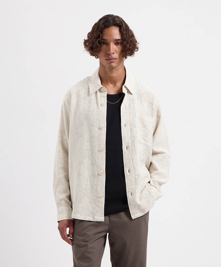 Heren overshirt ecru