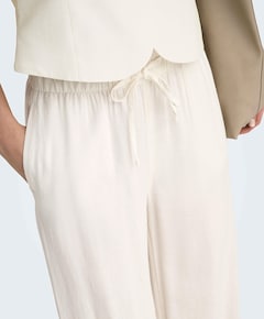 ONLGOA MW LINEN BL PULL-UP PANT CC dames broek ecru