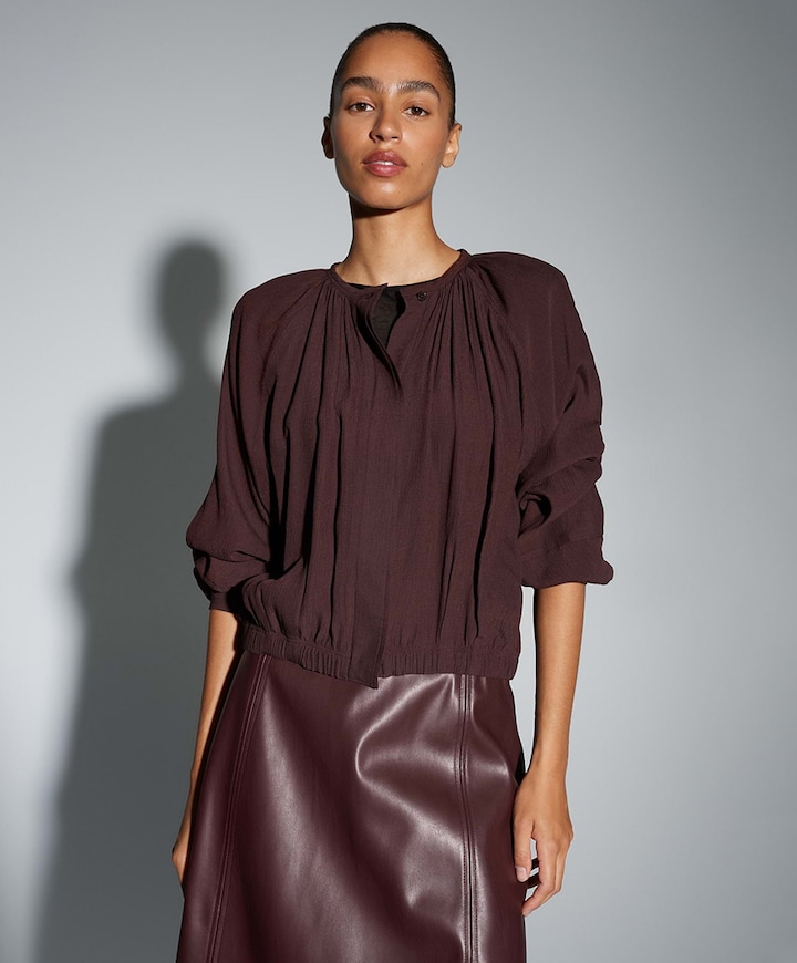 Dames blouse bordeaux