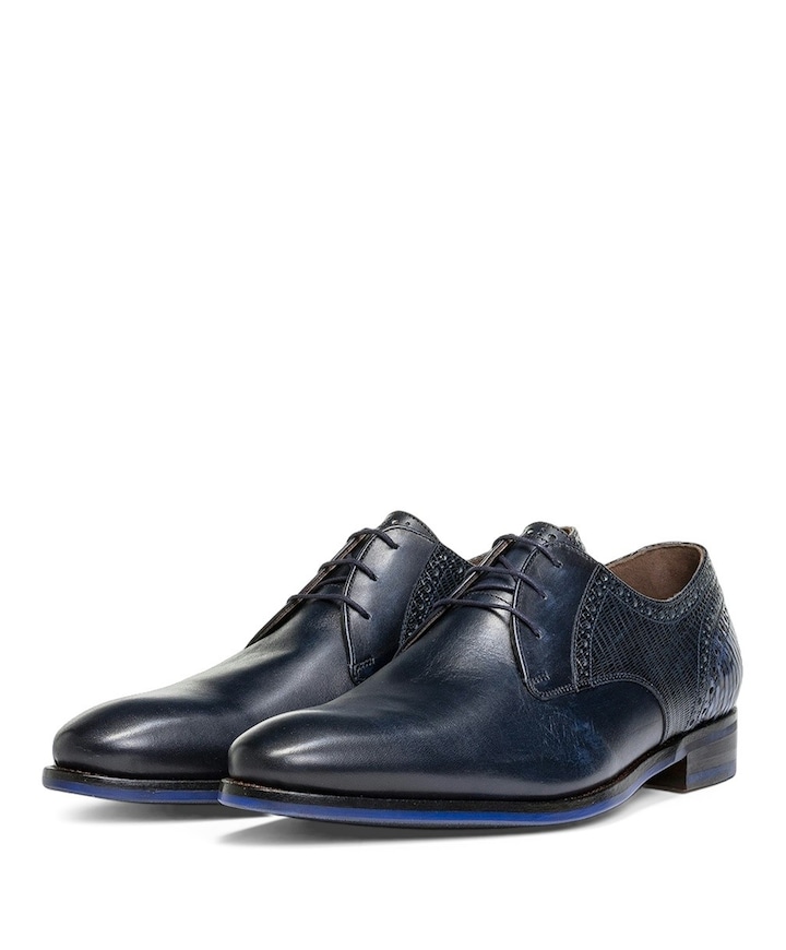 heren veterschoenen blauw