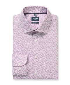 Heren overhemd lange mouw paars