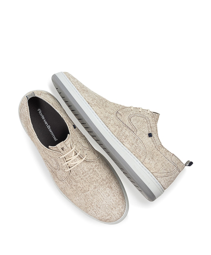 heren veterschoenen beige