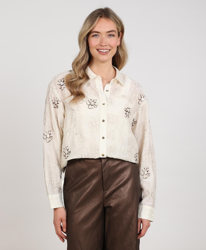 Dames blouse ecru