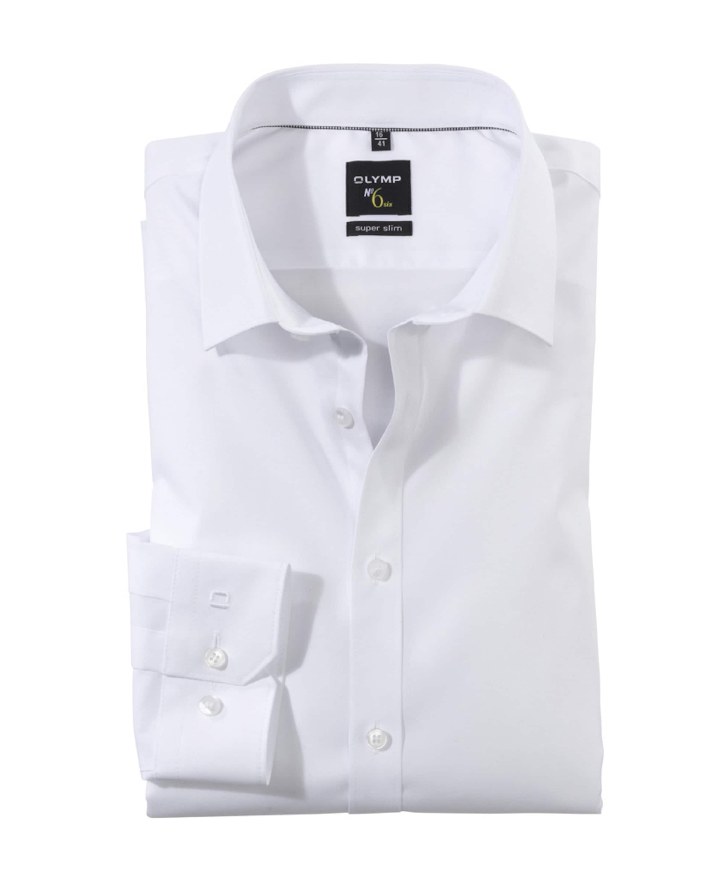 Heren overhemd extra lange mouw wit