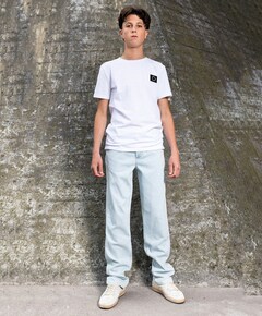 Straight Wide Fit Jeans jongens jeans blauw