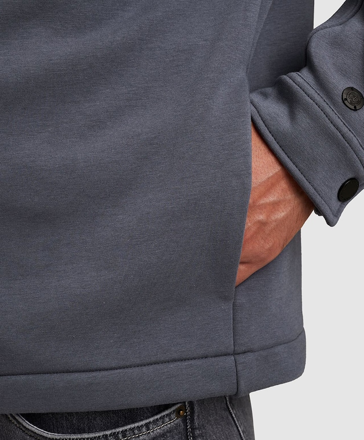 Heren overshirt grijs