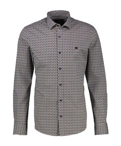 Heren overhemd lange mouw beige