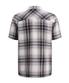 Heren overhemd korte mouw paars