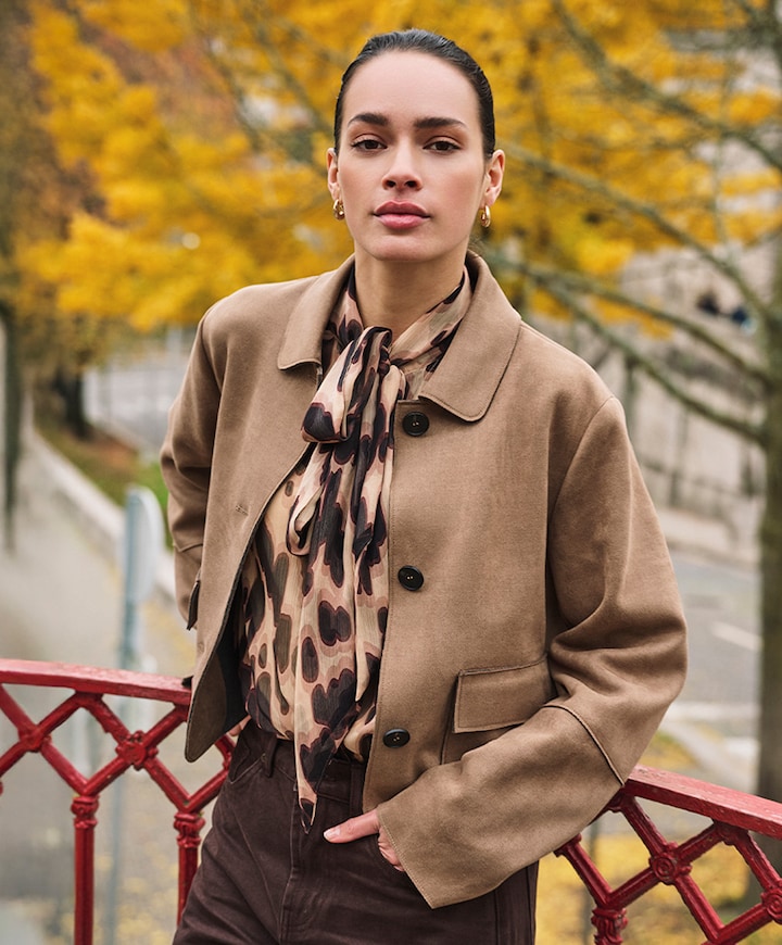 Dames jas beige