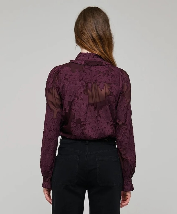 Dames blouse bordeaux