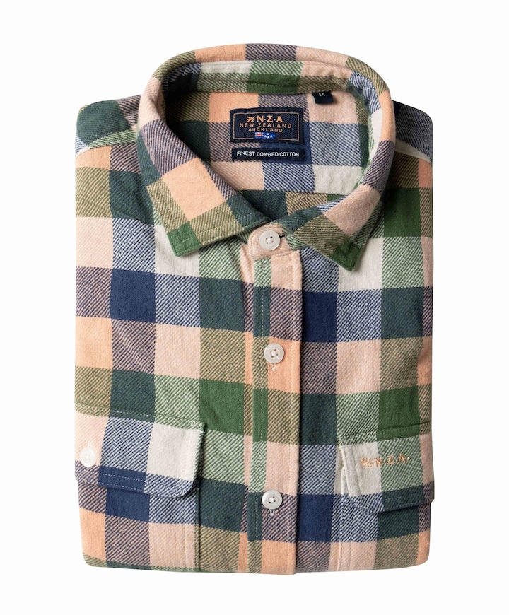 Heren overhemd lange mouw oranje