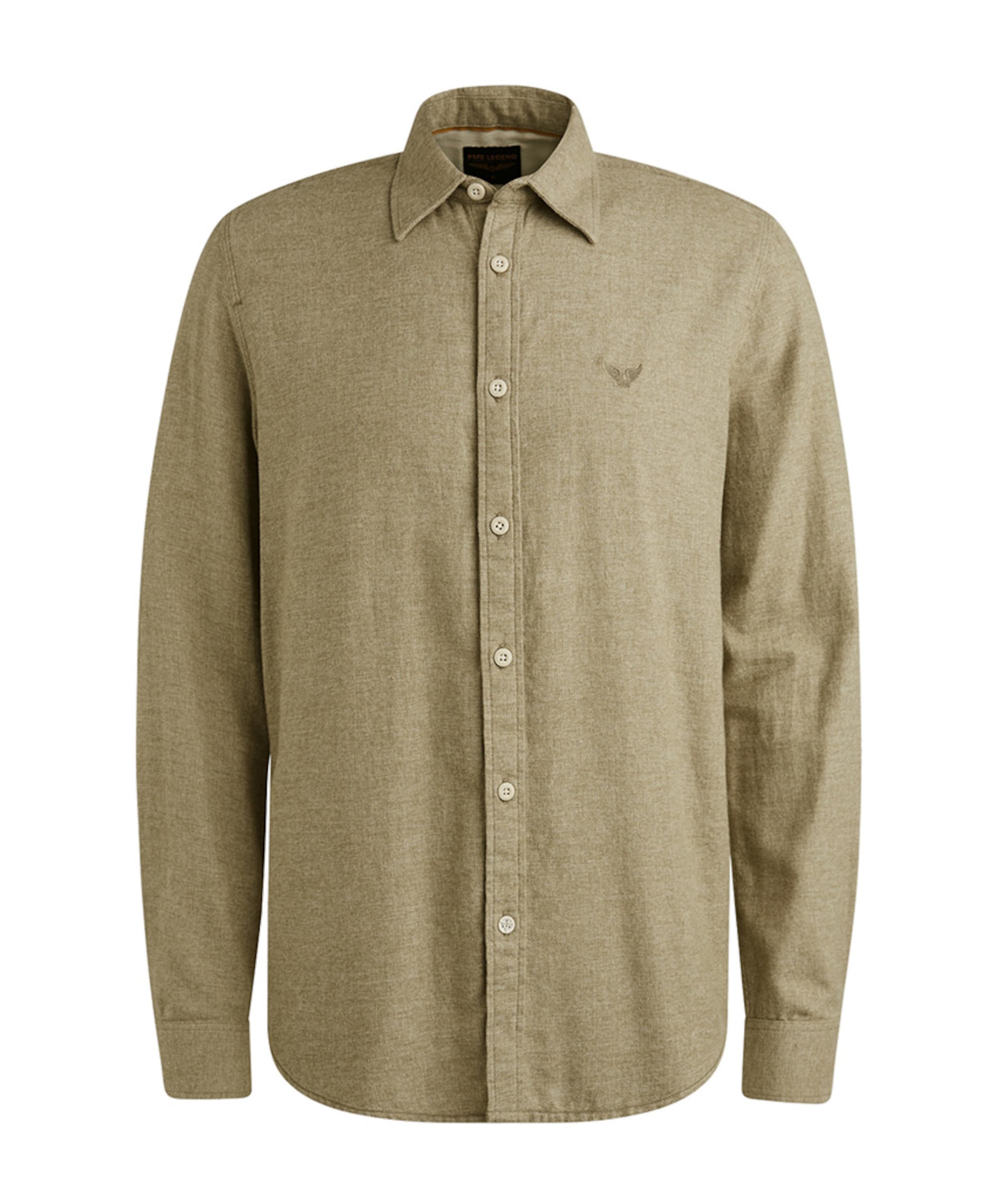 Heren overhemd lange mouw groen