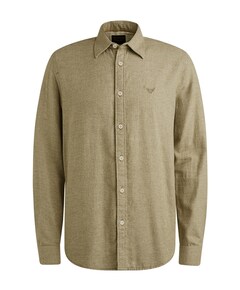 Heren overhemd lange mouw groen