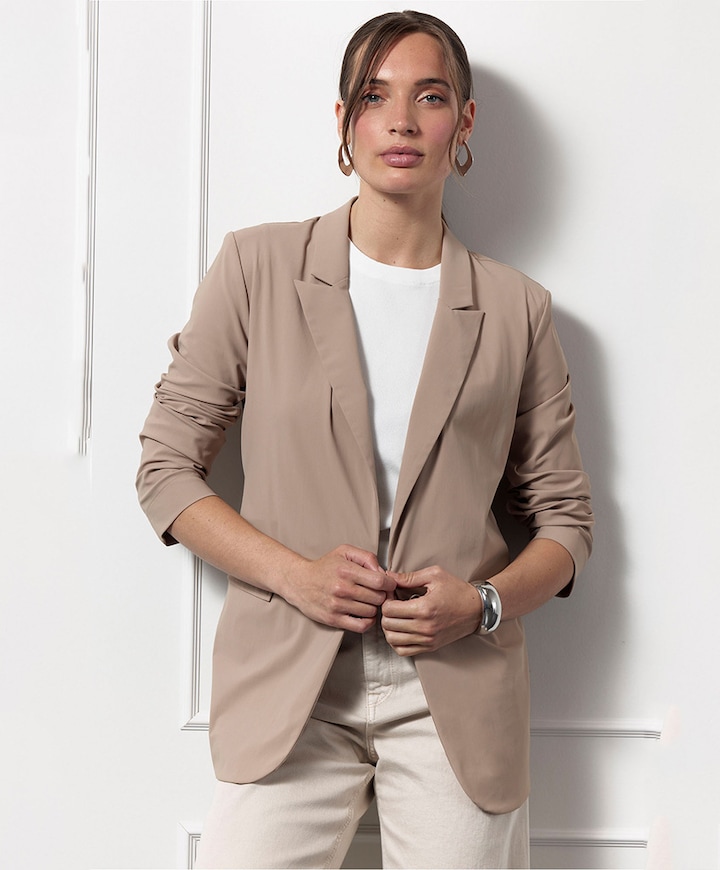 Dames blazer beige