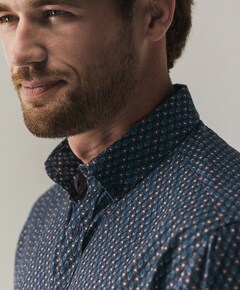 Overhemd lange mouw blauw