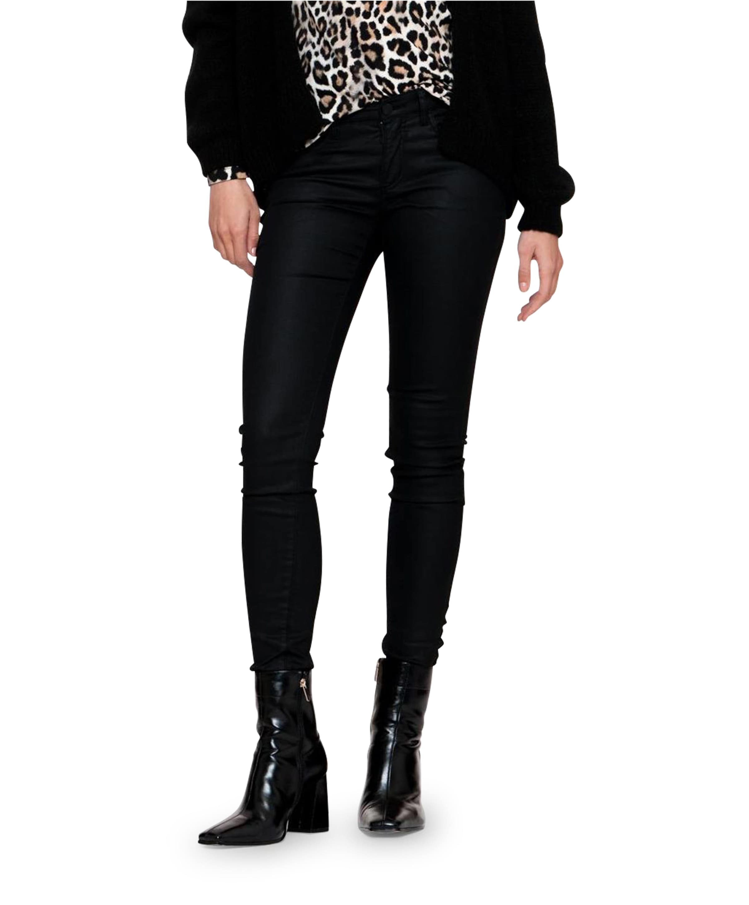 Jog coated broek zwart