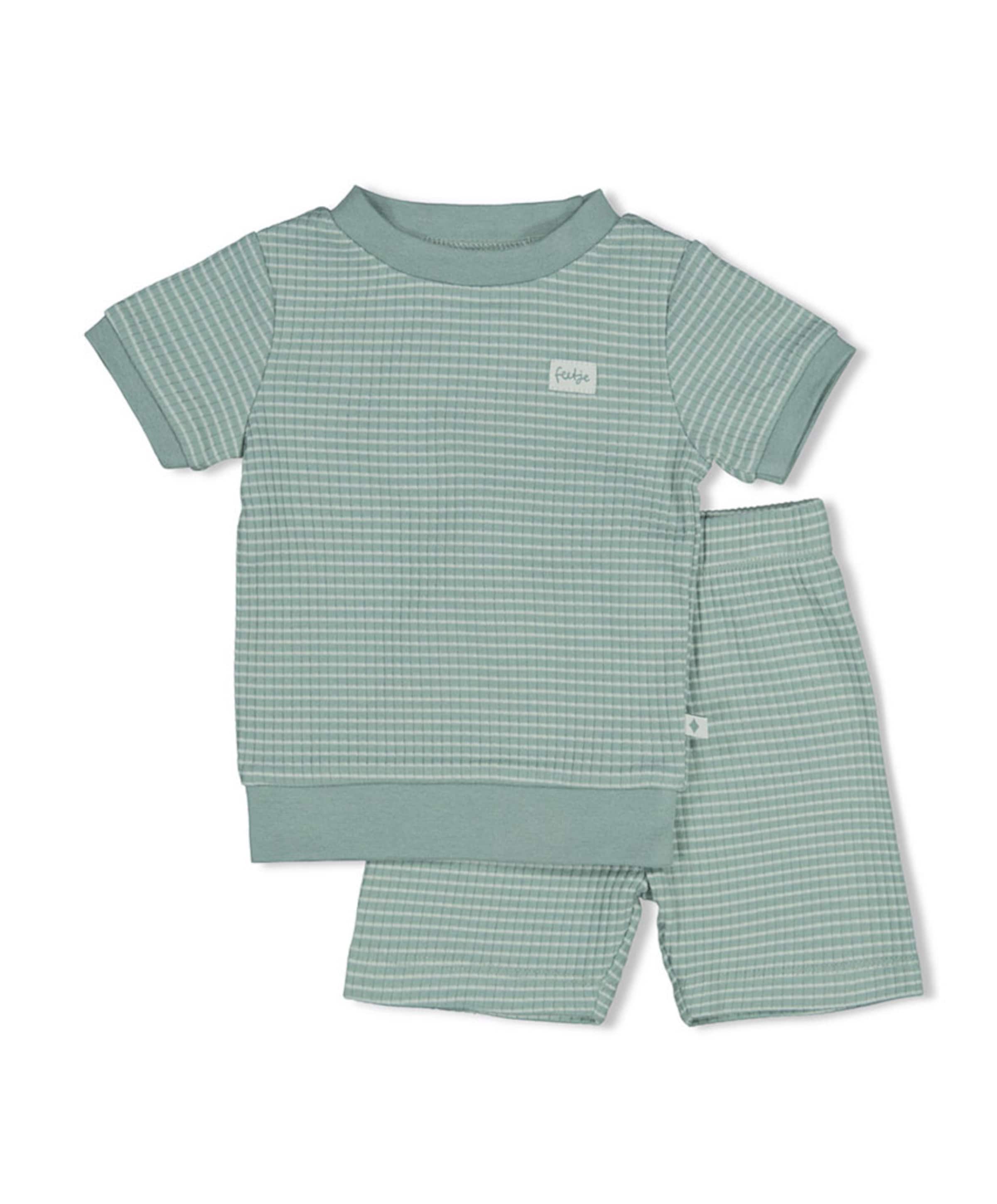 Uniseks shortama wafel groen