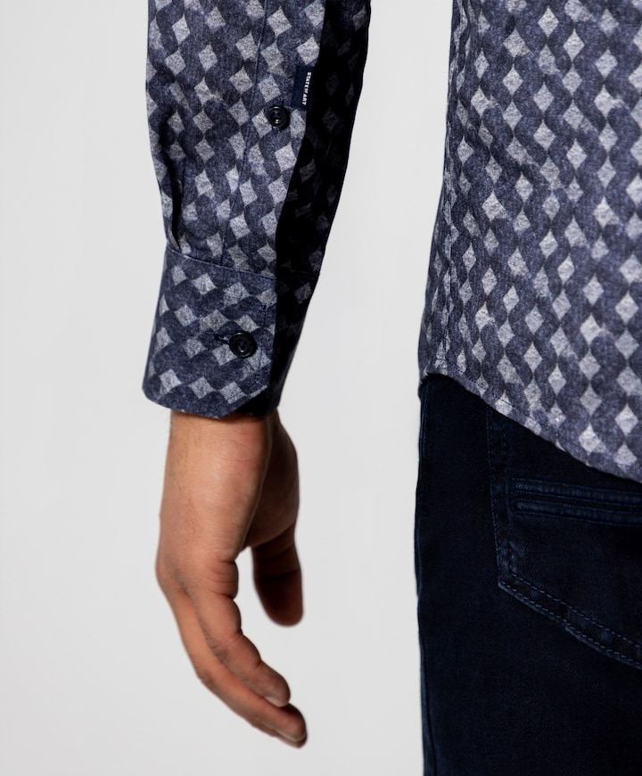 Heren overshirt blauw