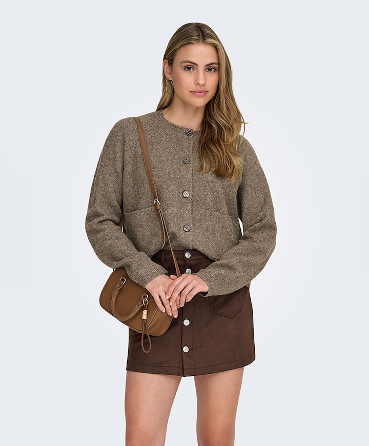 Dames vest bruin