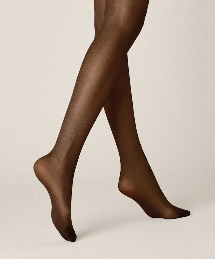 Dames panty Satin Look 20 denier bruin