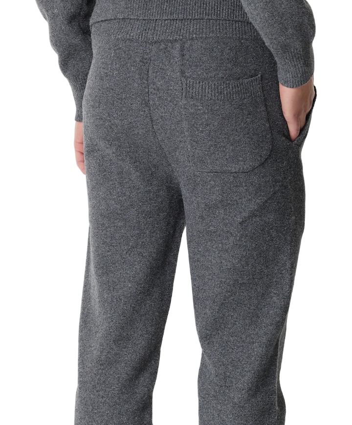 Knitted Pants Cuffed heren pantalon grijs