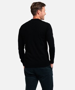 Heren trui met rits zwart