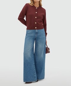 Dames vest bordeaux