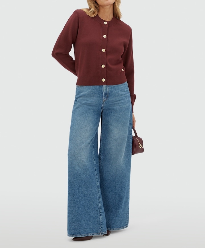 Dames vest bordeaux