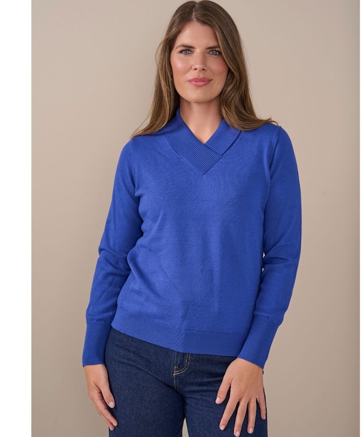 Dames trui blauw