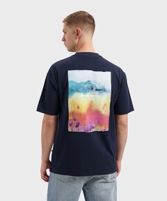 Heren t-shirt blauw