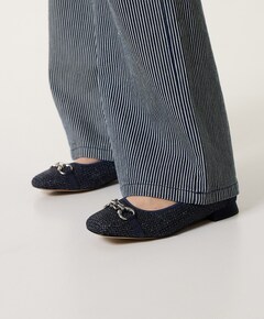 Woms dames ballerina's blauw