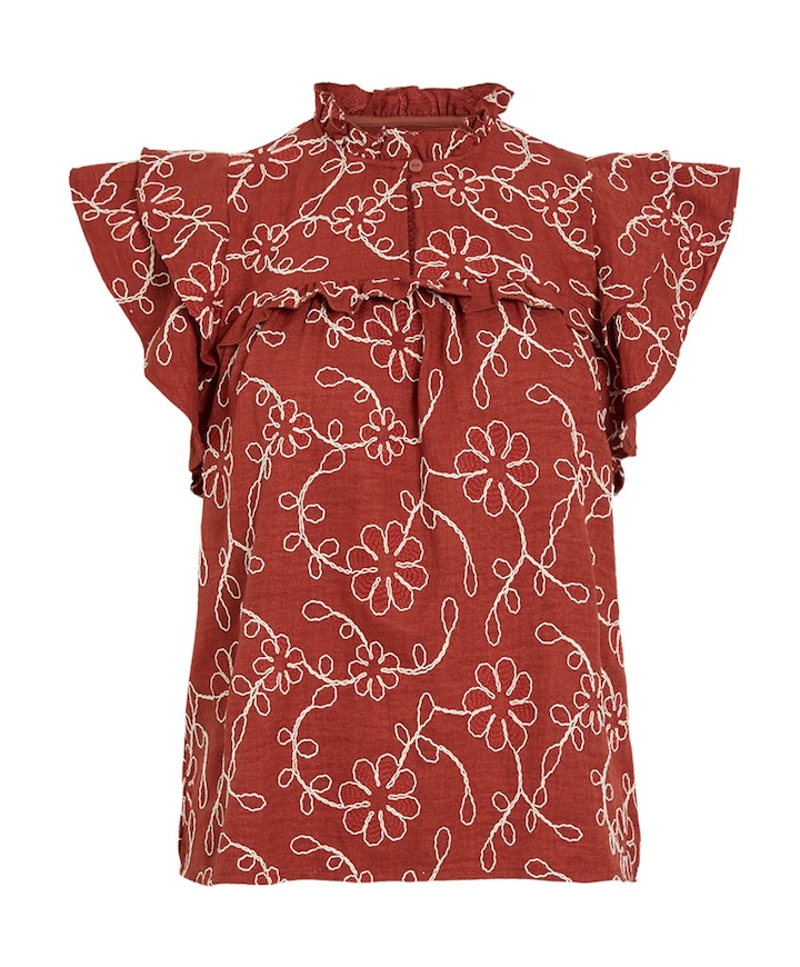 Dames blouse rood
