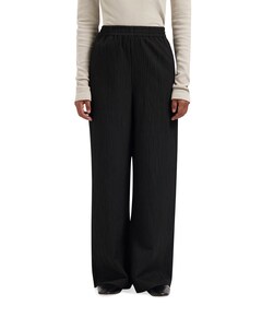 Textured drapey broek zwart