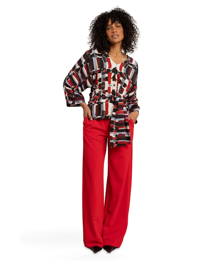 Luz twill trousers dames broek rood
