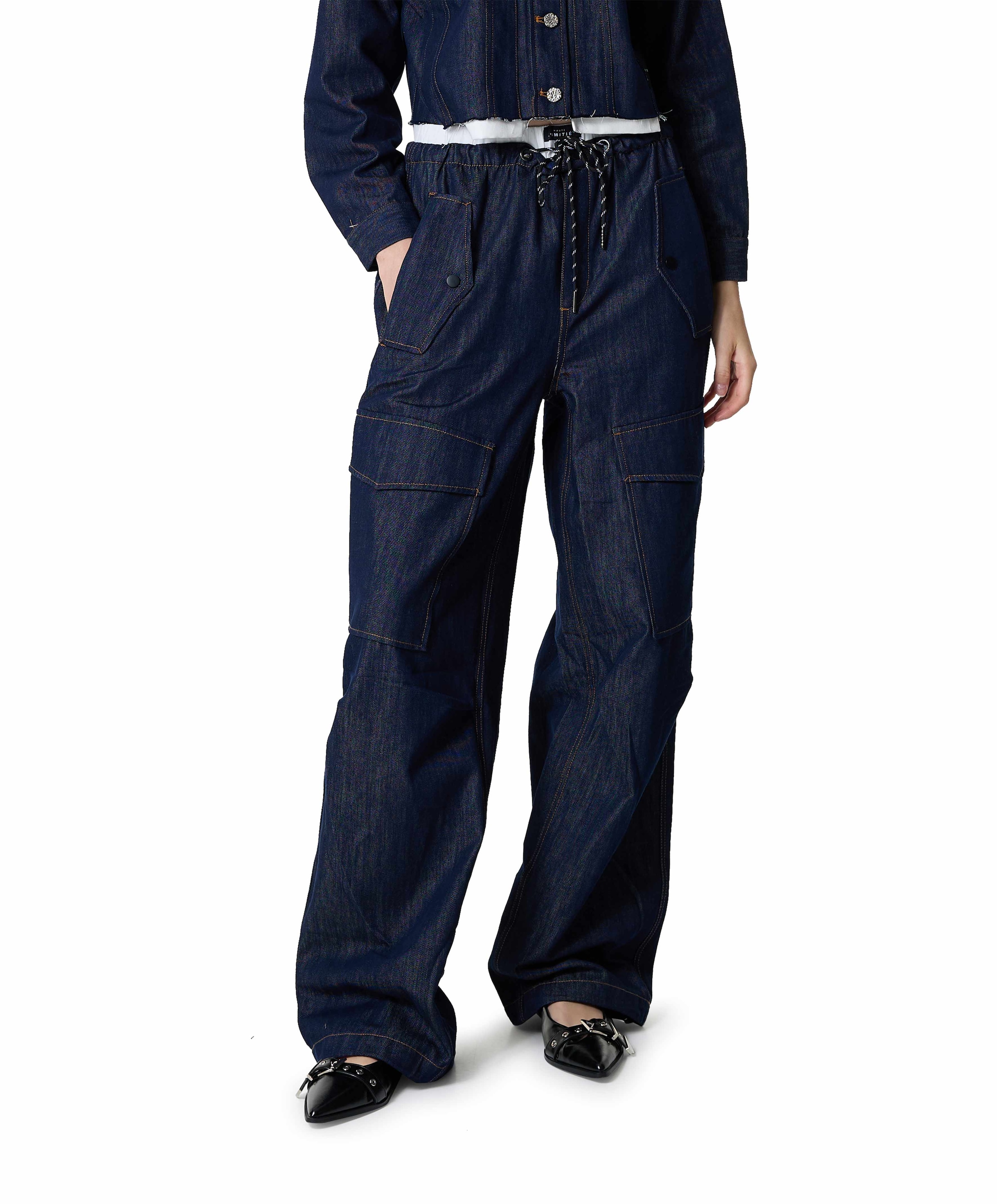 Denim Cargo Pull On Tall jeans blauw