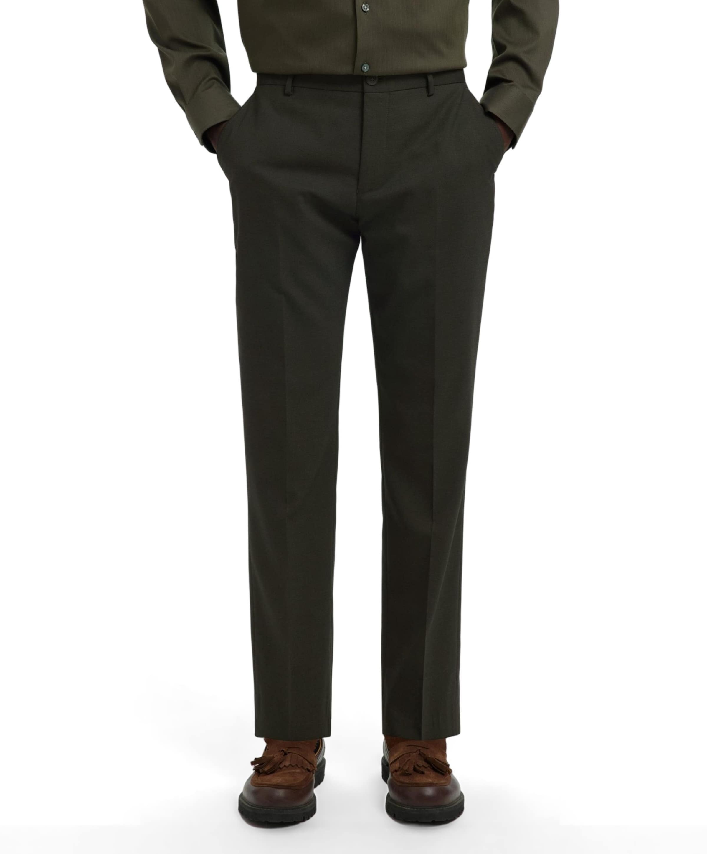 SLHSLIM-NEIL TRS B NOOS heren pantalon groen