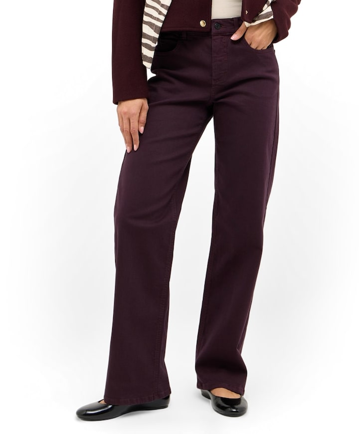 Lara dames jeans bordeaux