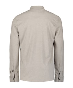 Heren overhemd lange mouw grijs