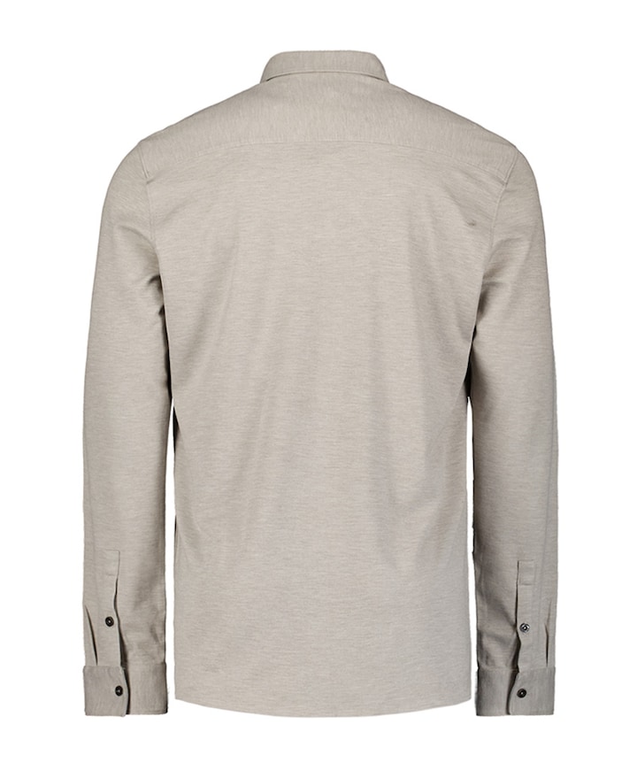 Heren overhemd lange mouw grijs