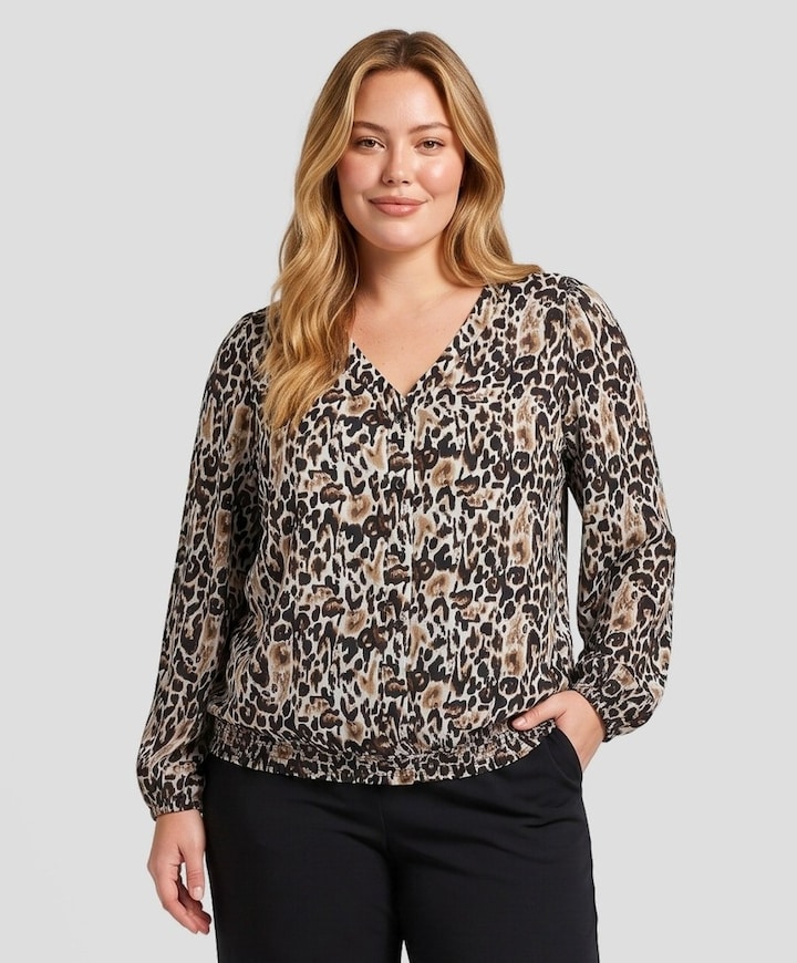 Dames blouse beige