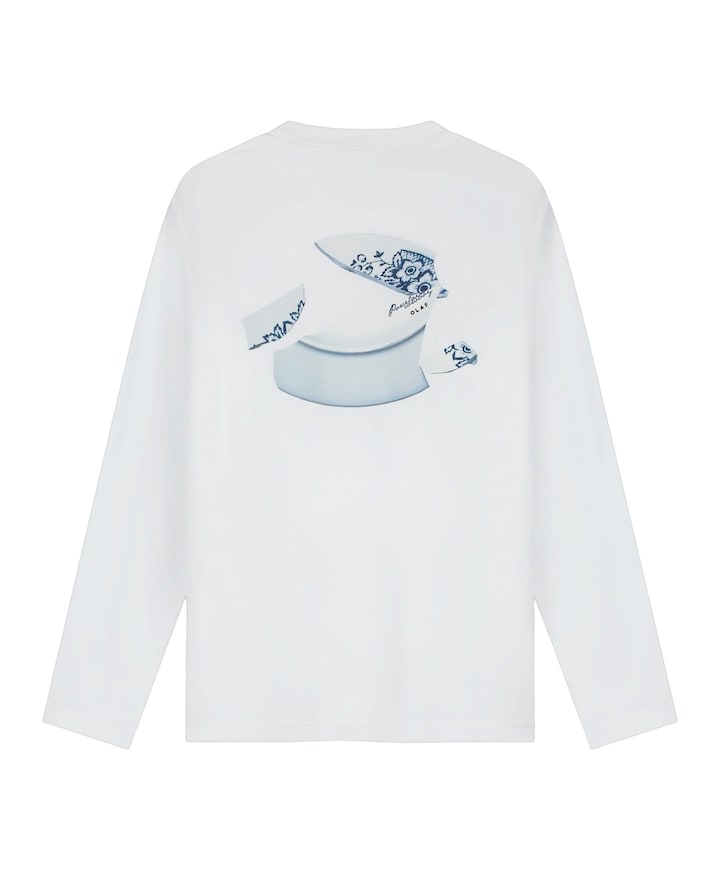 Heren longsleeve wit