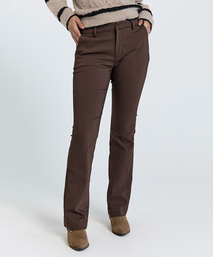 FQIsadora-pa-bootcut dames pantalon bruin