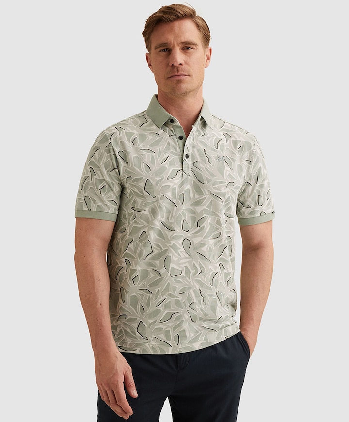Heren polo grijs