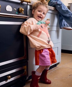 Colorblock woven uniseks korte broek rood