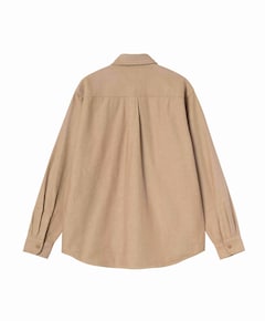 Heren overhemd lange mouw bruin